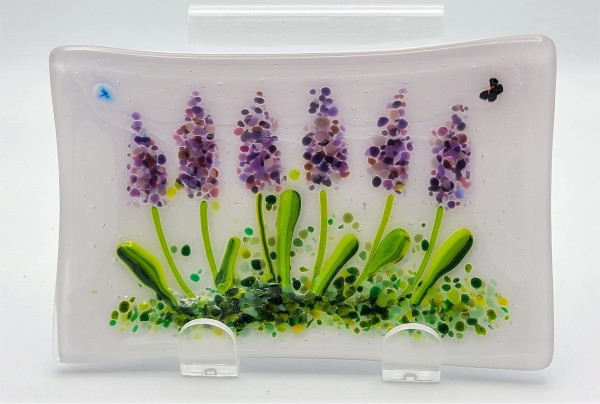Soap Dish/Spoon Rest-Lavender on White