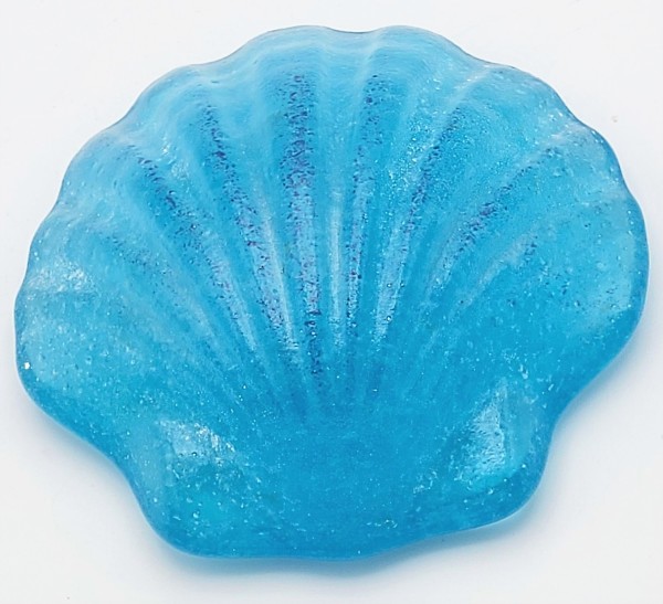 Scallop Shell Paperweight in Lt. Aquamarine