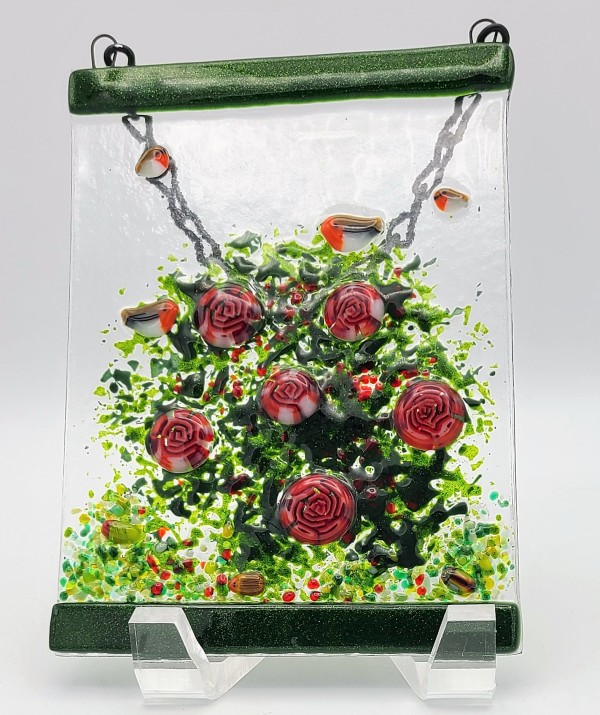 Garden Hanger-Red Roses and Robins