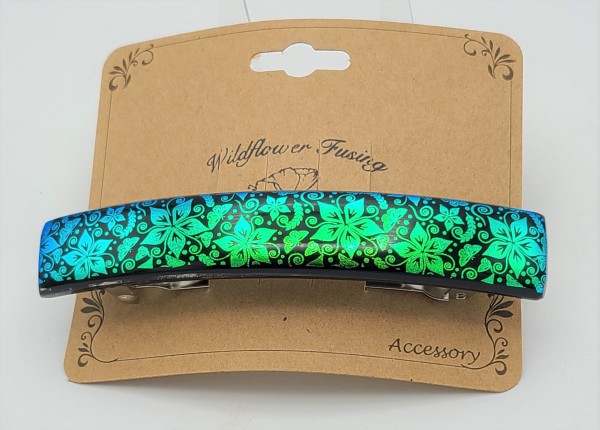 Barrette-Lily Dichroic in Green