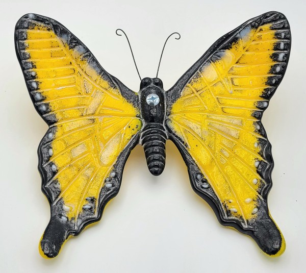 Butterfly Garden Art-Gold & Black