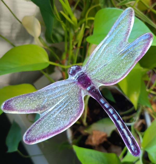 Plant Pick-Dragonfly in Purples by Kathy Kollenburn