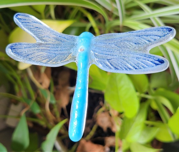 Plant Pick-Dragonfly, Medium in Blues