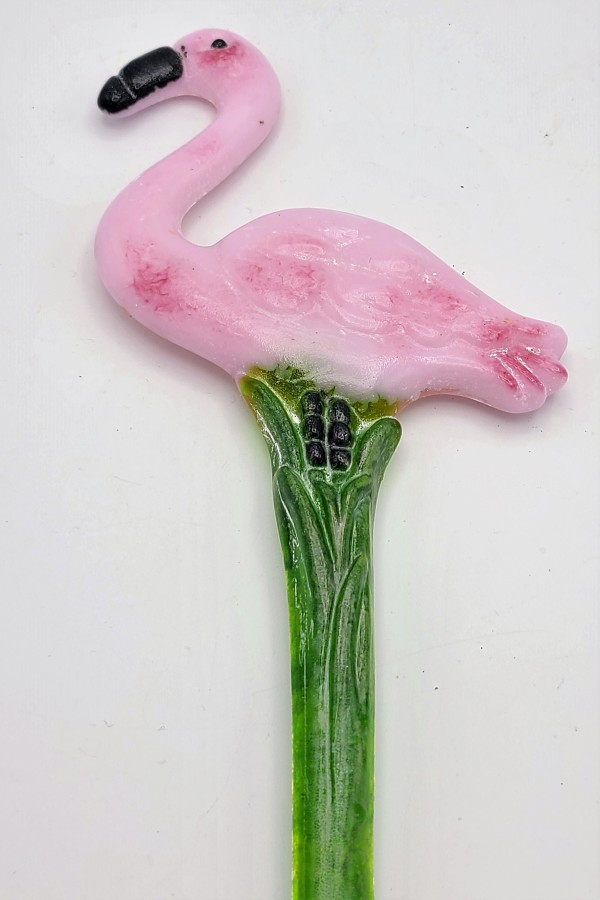 Plant Stake-Flamingo by Kathy Kollenburn