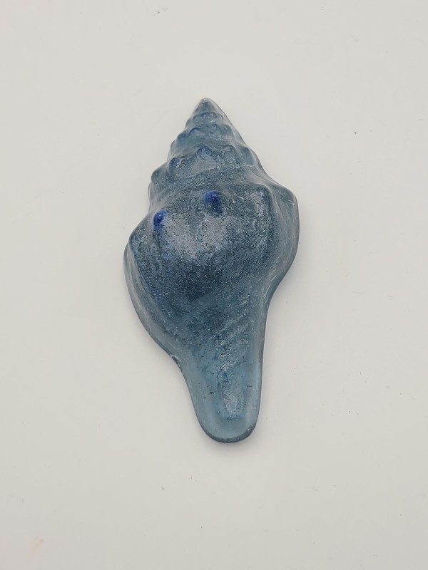 Conch Paperweight, Aquamarine Blue by Kathy Kollenburn