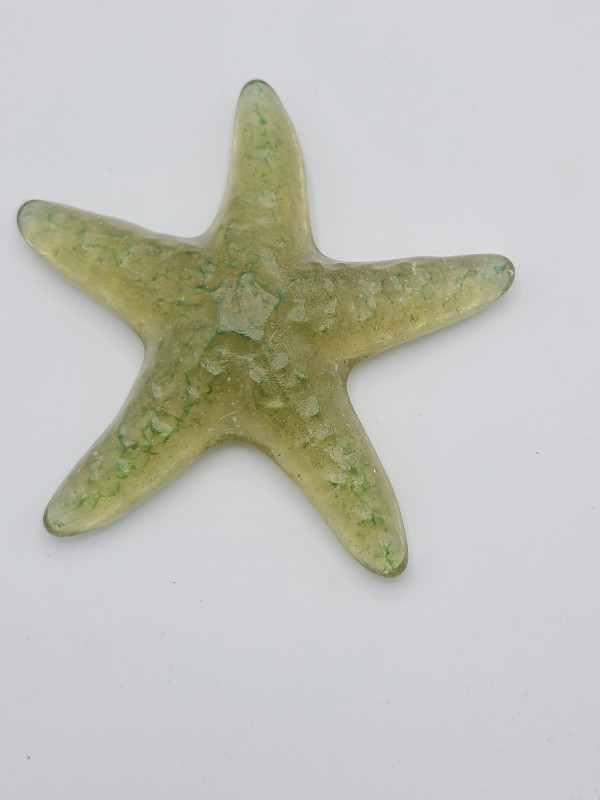 Starfish Paperweight, Olive Tint