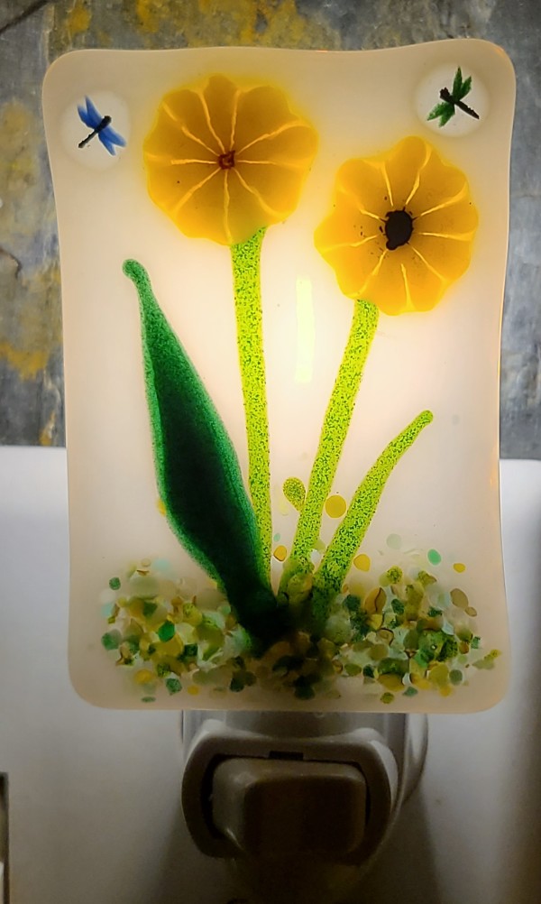 Nightlight-Yellow Sunflowers by Kathy Kollenburn