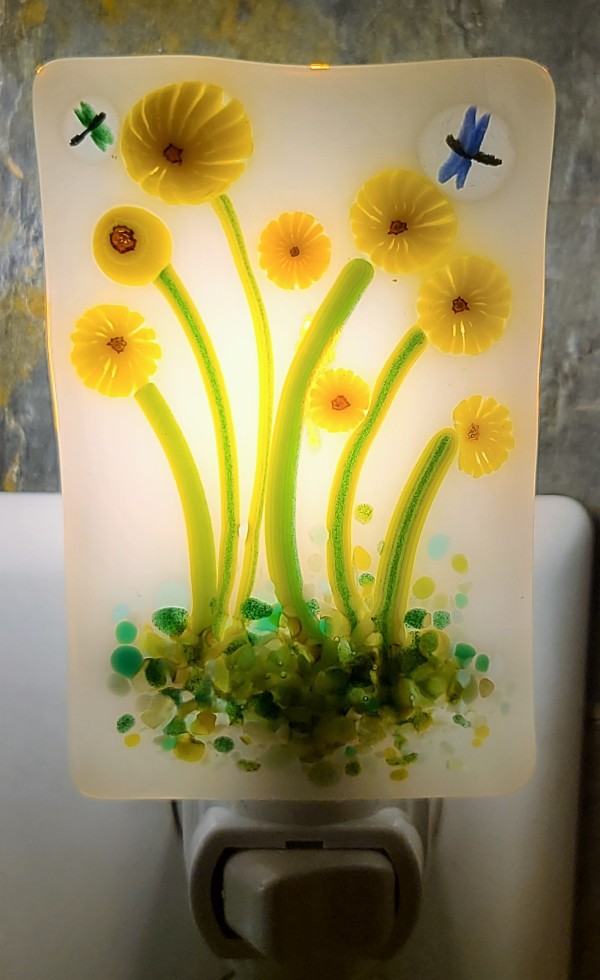 Nightlight-Yellow Sunflowers by Kathy Kollenburn
