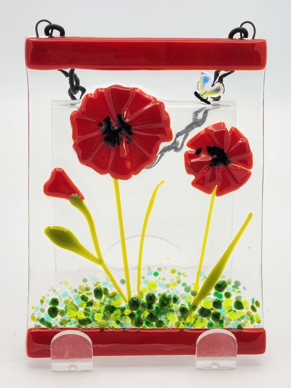 Garden Hanger-Red Poppies by Kathy Kollenburn