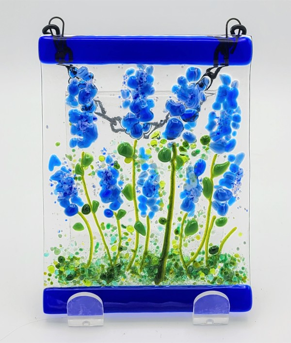 Garden Hanger-Blue Delphiniums by Kathy Kollenburn