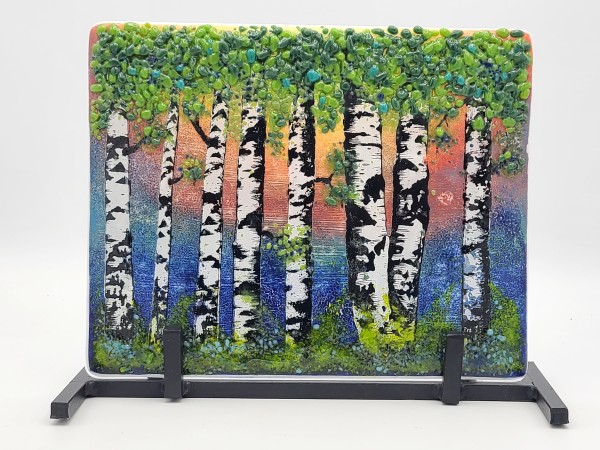 "Sunrise in the Forest" with Stand by Kathy Kollenburn, Image 1.