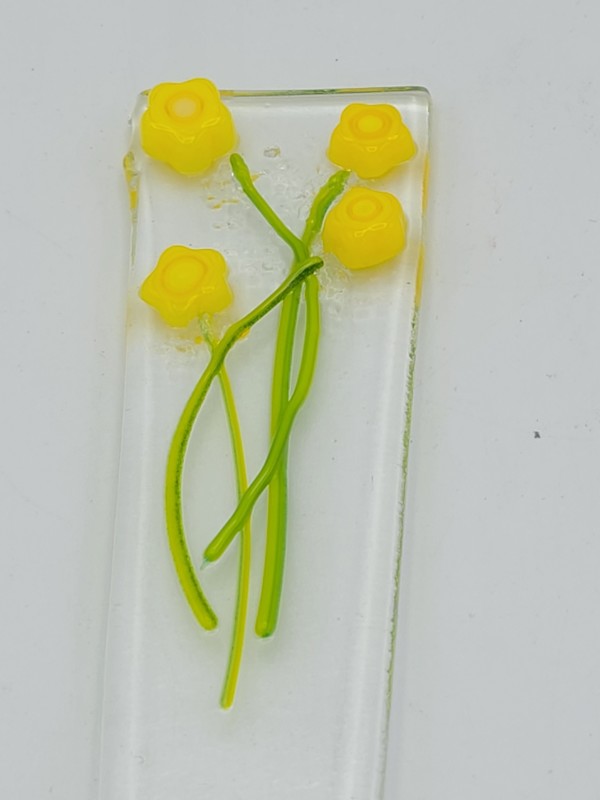 Plant Stake-Yellow Flowers by Kathy Kollenburn