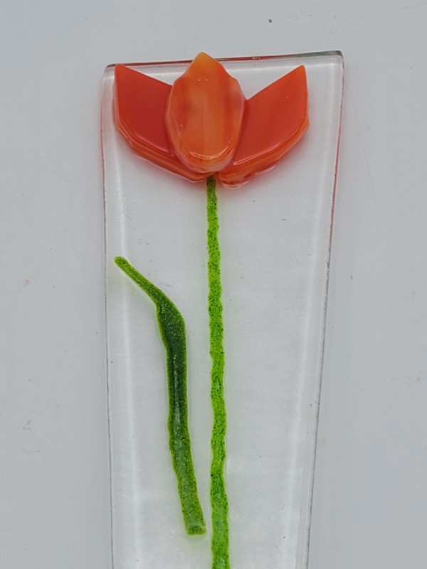 Plant Stake-Orange Tulip by Kathy Kollenburn