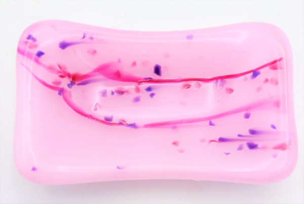 Trinket Dish-Pinks with Pink/Purple MardiGras by Kathy Kollenburn