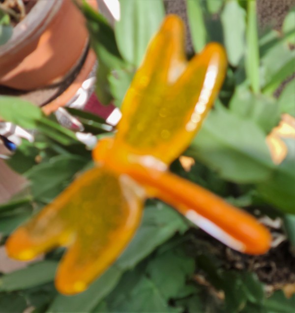Plant Pick, Dragonfly, Medium-Oranges by Kathy Kollenburn