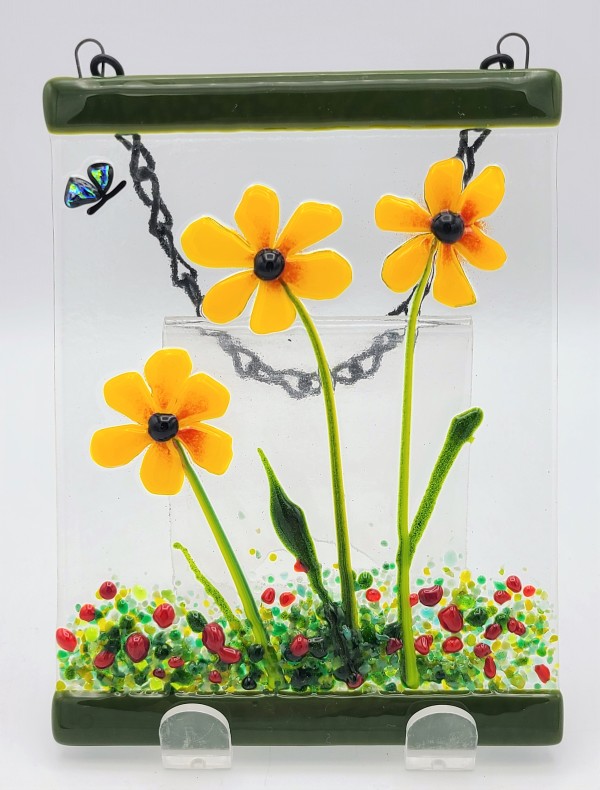 Garden Hanger-Orange Daisies by Kathy Kollenburn