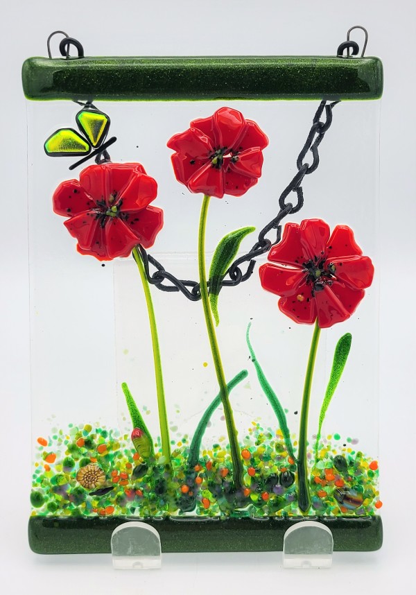 Garden Hanger-Red Poppies by Kathy Kollenburn