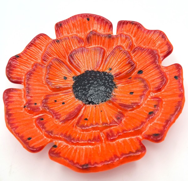 Poppy Dish-Orange by Kathy Kollenburn