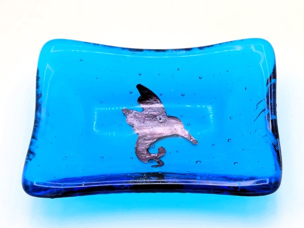 Trinket Dish-Copper Hummingbird in Turquoise by Kathy Kollenburn