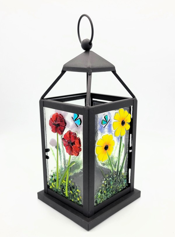 Lantern-Medium, with Botanical Panels by Kathy Kollenburn
