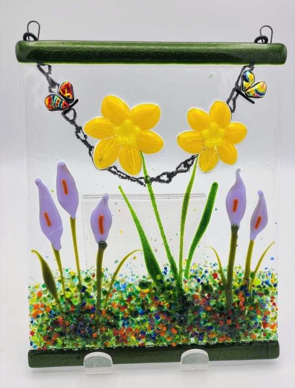 Garden Hanger-Double Daffodils & Calla Lillies by Kathy Kollenburn