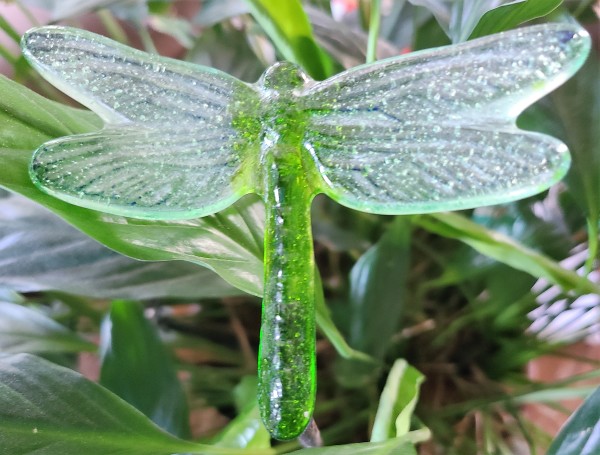 Plant Pick-Dragonfly, Medium-Greens by Kathy Kollenburn