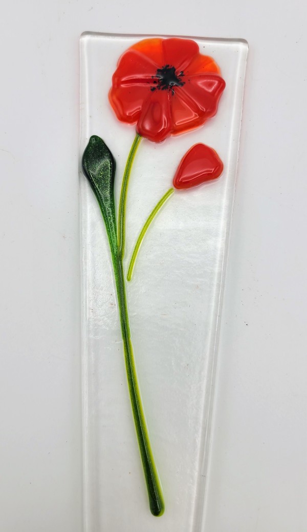 Plant Stake-Red Poppies by Kathy Kollenburn