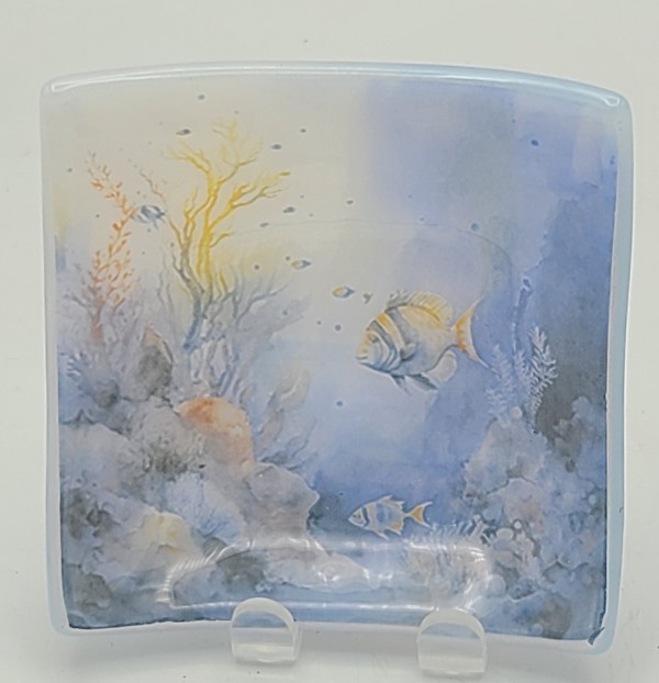 Trinket Dish-Fish Underwater by Kathy Kollenburn