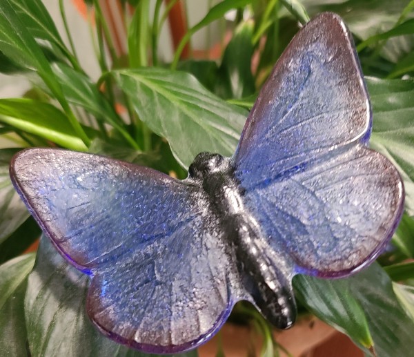 Plant Pick-Butterfly, Large in Blue/Purple by Kathy Kollenburn