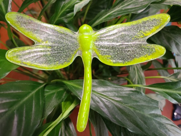 Plant Pick-Dragonfly, Large in Spring Green by Kathy Kollenburn