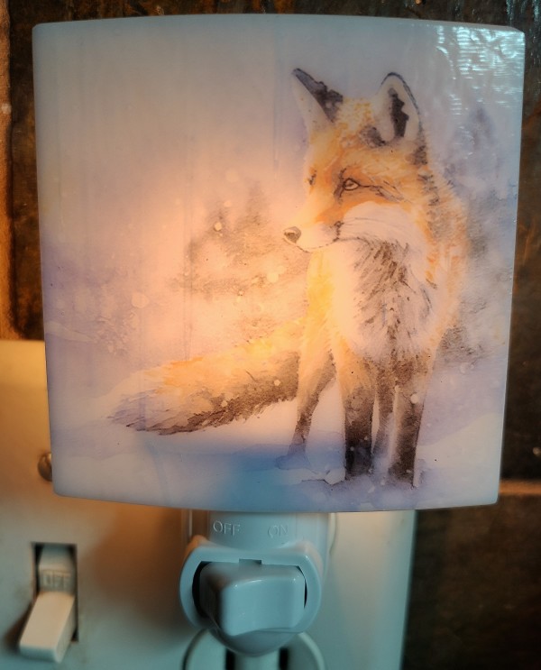 Nightlight-Snowy Fox by Kathy Kollenburn