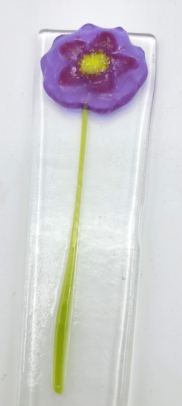 Plant Stake-Purple Hibiscus by Kathy Kollenburn