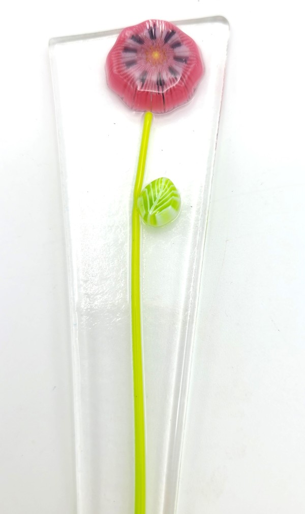 Plant Stake-Pink Flower by Kathy Kollenburn