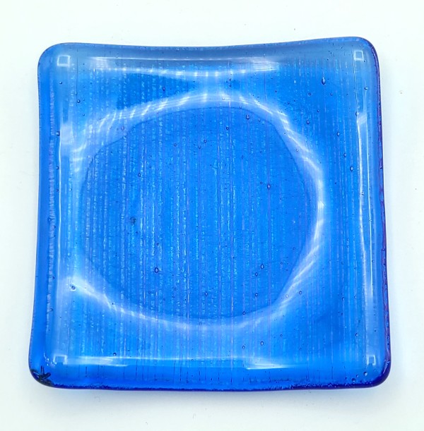 Small Plate-Blue Reed by Kathy Kollenburn