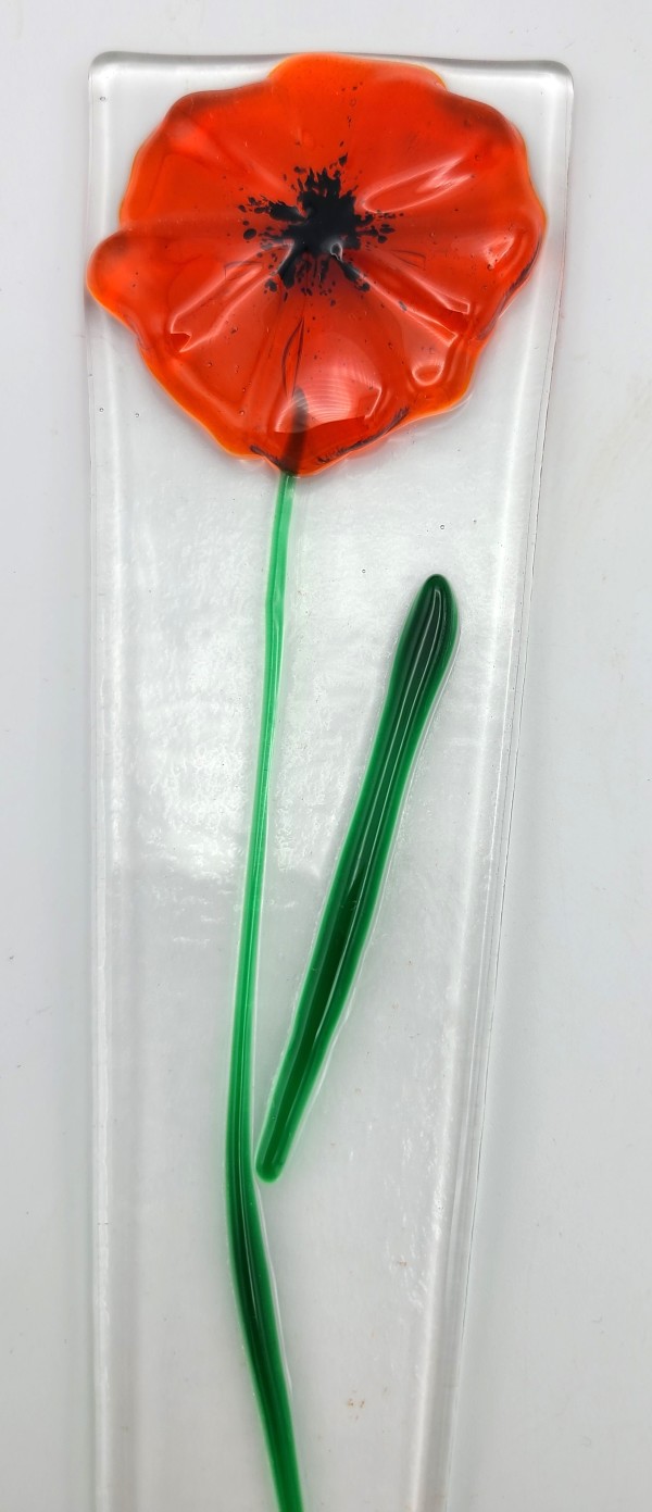Plant Stake-Orange Poppy by Kathy Kollenburn
