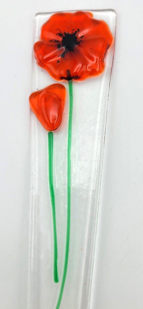 Plant Stake-Orange Poppies by Kathy Kollenburn