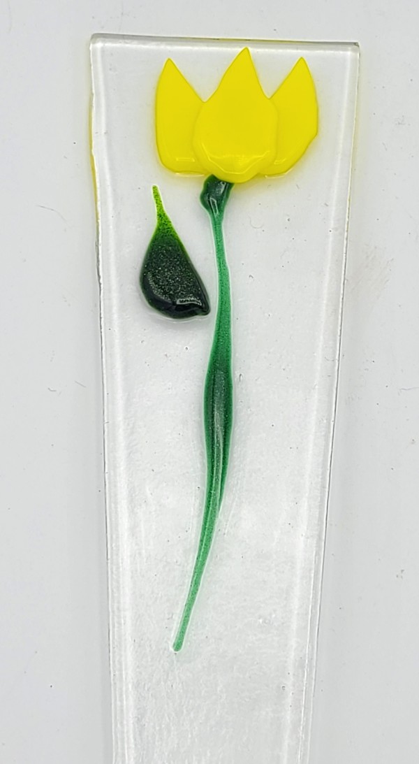 Plant Stake-Yellow Tulip by Kathy Kollenburn