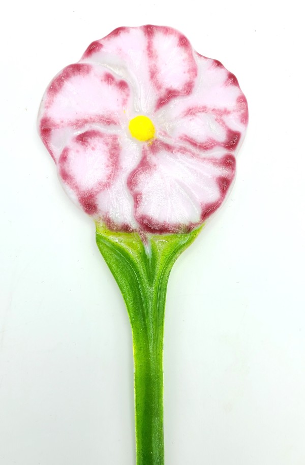 Plant Stake-Pink Hibiscu by Kathy Kollenburn