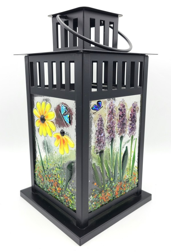 Lantern with Botanical Panels by Kathy Kollenburn