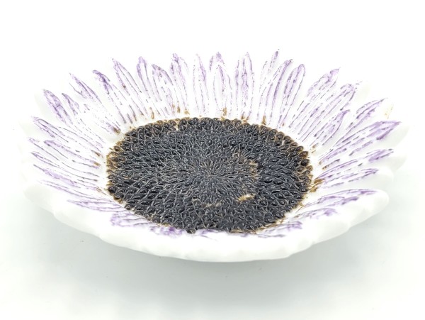 Sunflower Dish, White by Kathy Kollenburn