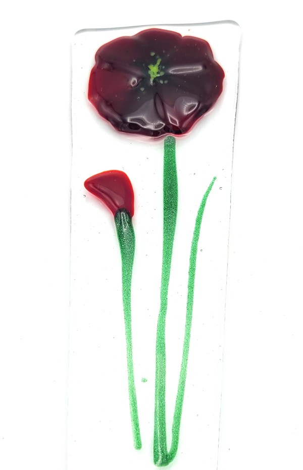 Plant Stake-Red Poppy by Kathy Kollenburn