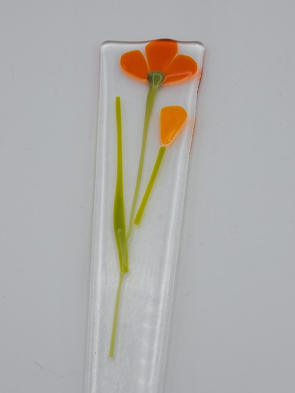 Plant Stake-Orange Flowers by Kathy Kollenburn