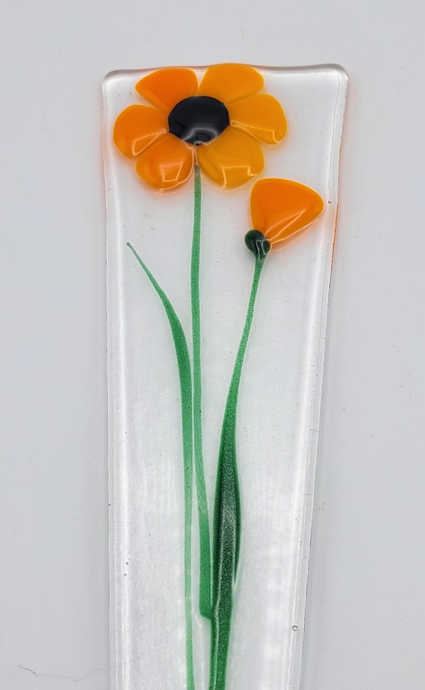 Plant Stake-Orange Daisy by Kathy Kollenburn