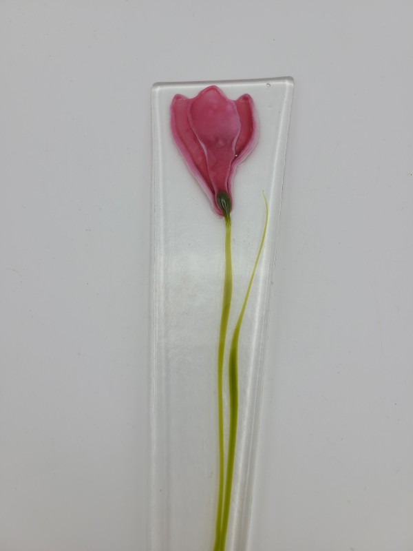 Plant Stake-Pink Flower by Kathy Kollenburn
