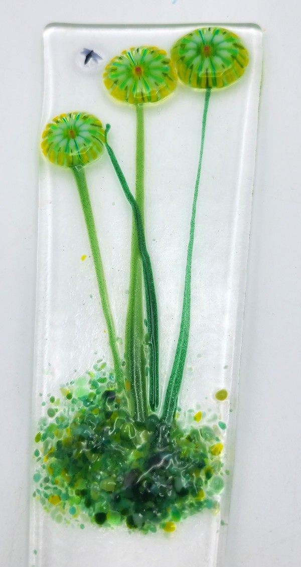 Plant Stake-Green Flowers by Kathy Kollenburn