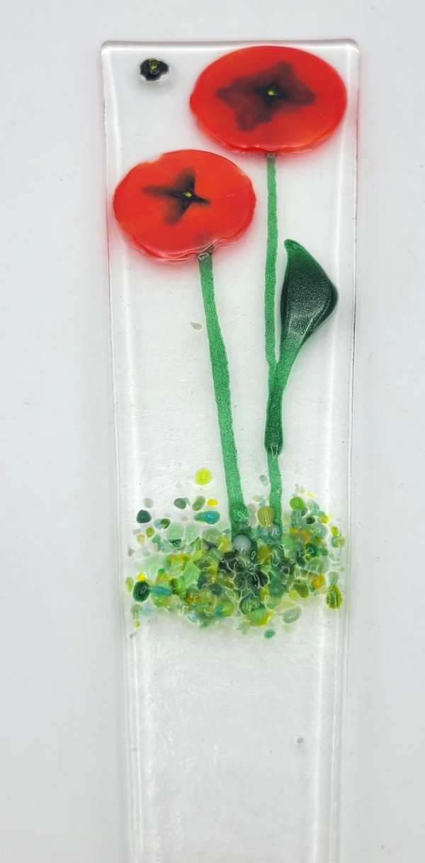 Plant Stake-Red Poppies by Kathy Kollenburn
