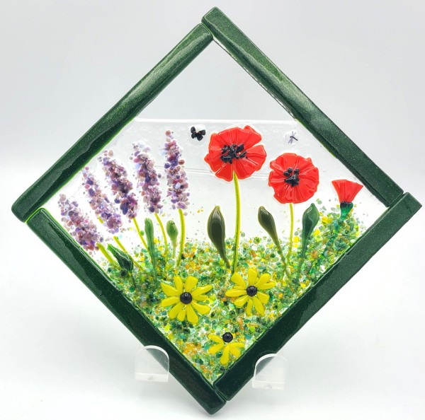 Garden Hanger-Diagonal with Poppies, Lavender, Daisies by Kathy Kollenburn