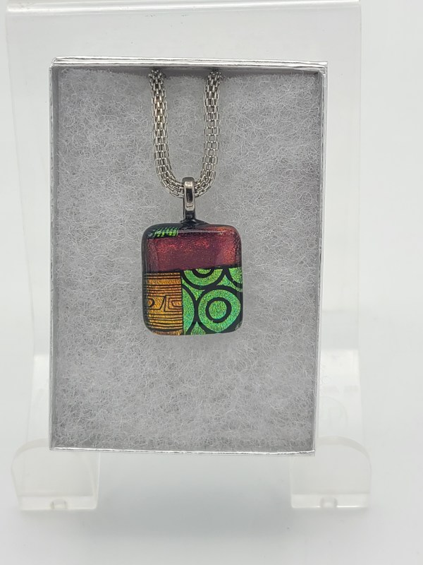 Necklace-Patterned and Copper Dichroic by Kathy Kollenburn