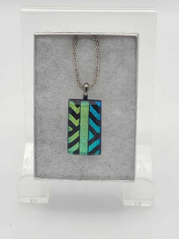 Necklace-Dichroic Chevrons and Strip by Kathy Kollenburn