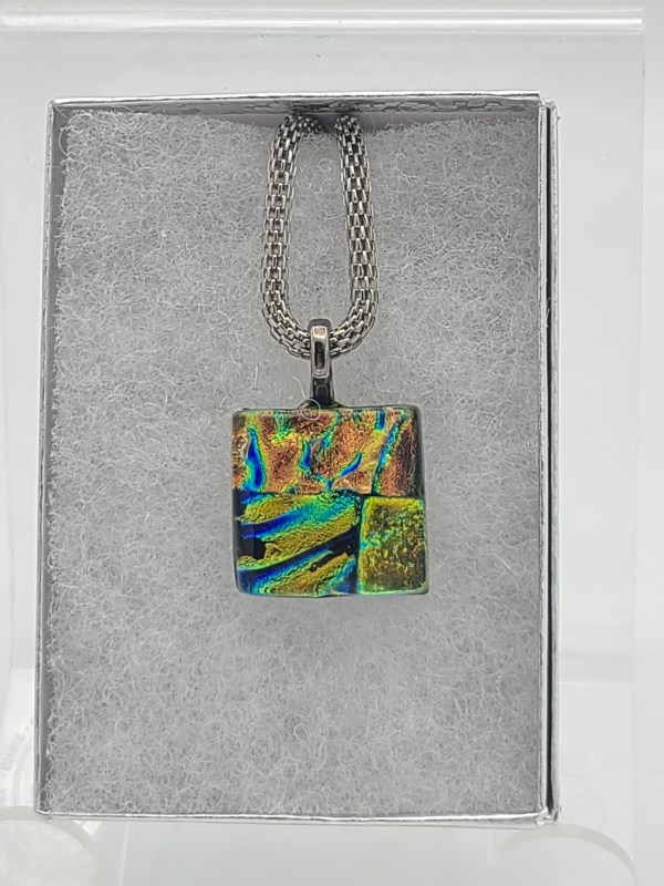 Necklace-Gold Dichroic Textures by Kathy Kollenburn